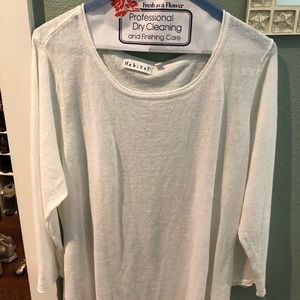 Habitat sweater. White 100% linen. Large